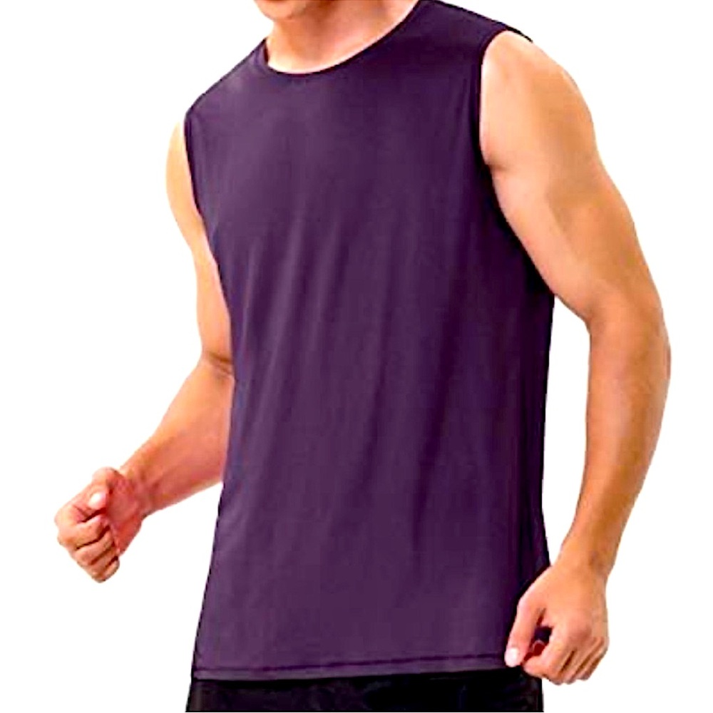 Zengjo Men's Quick Dry Purple Sleeveless
Tank Size Medium